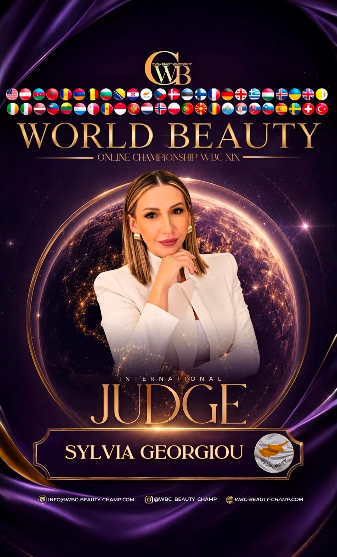 SYLVIA GEORGIOU — WBC judge banner, season 19