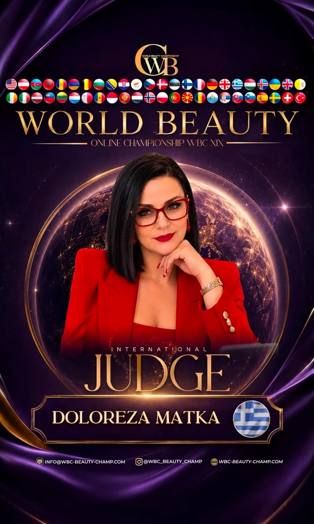 Doloreza Matka — WBC judge banner, season 19