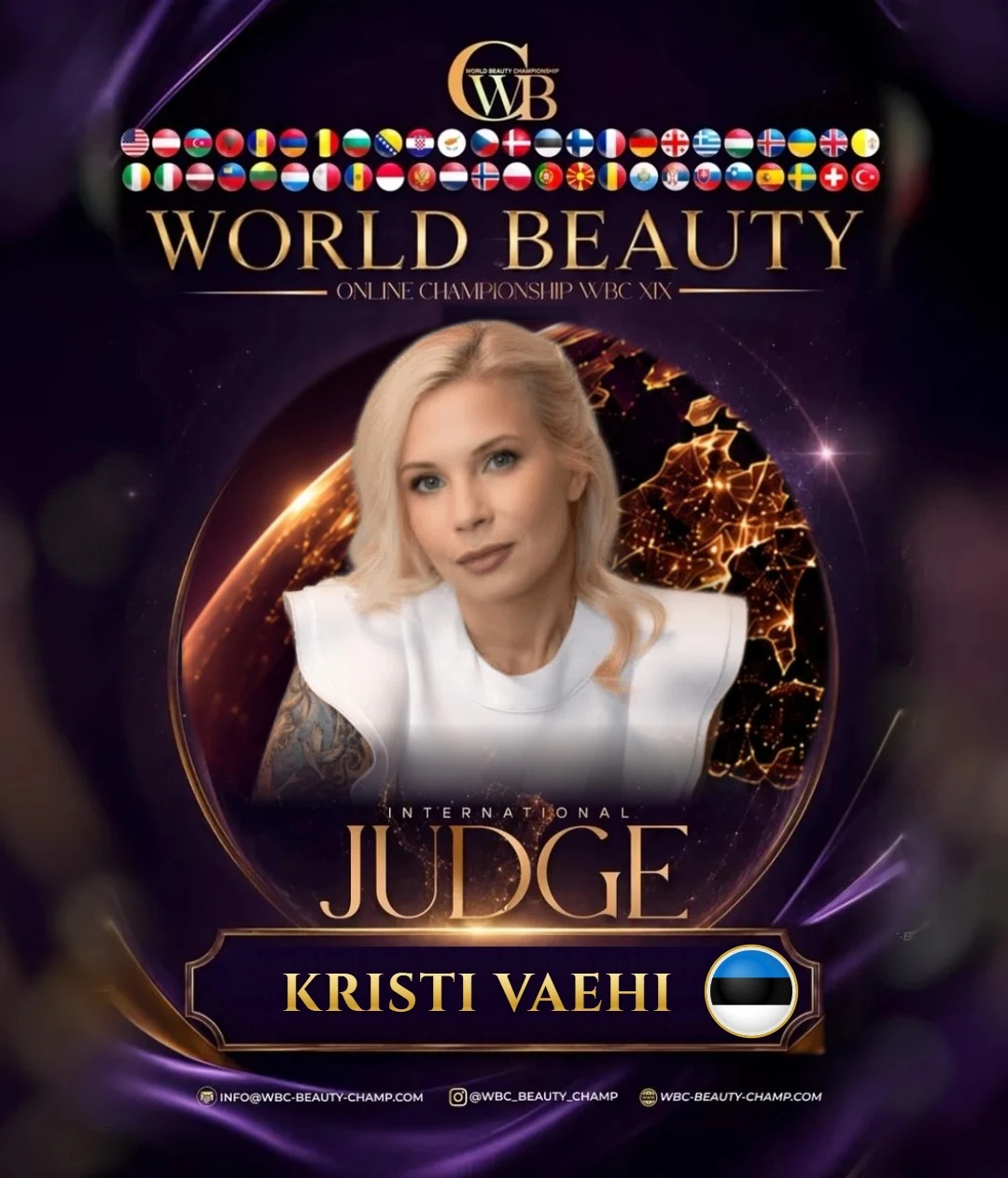 Kristi Vähi — WBC judge banner, season 19