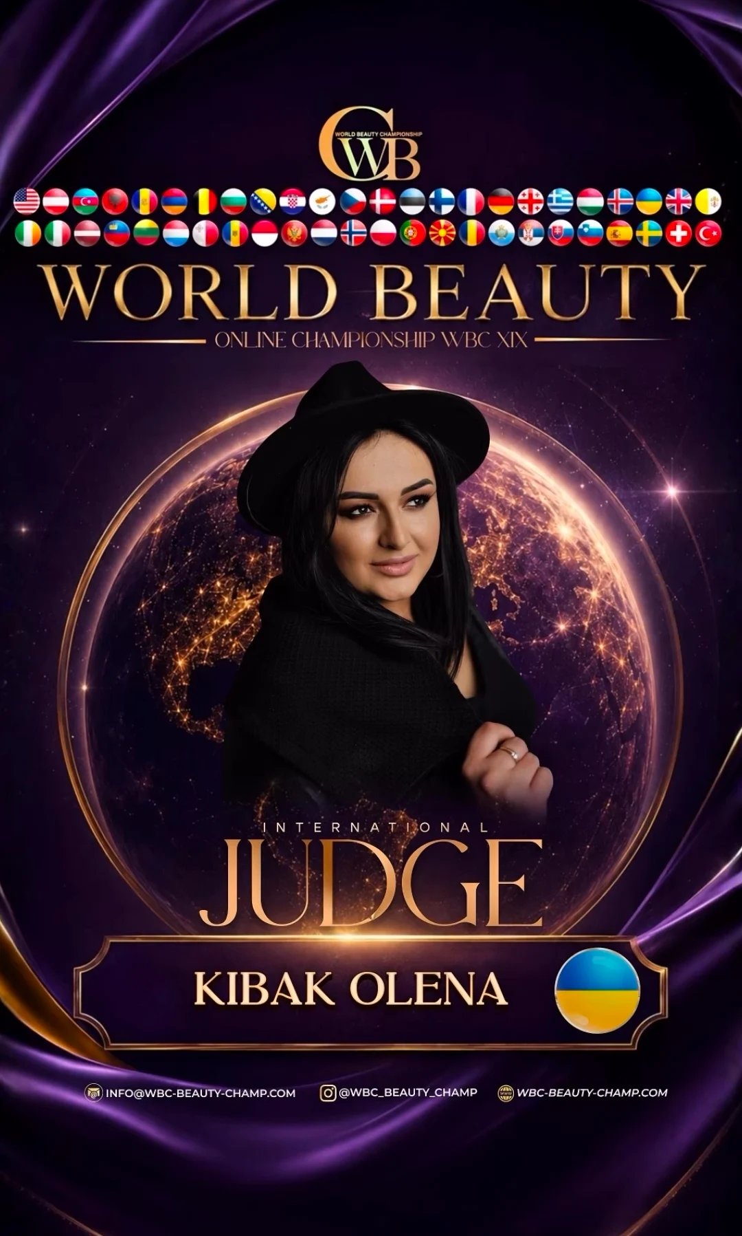 Kibak Olena — WBC judge banner, season 19