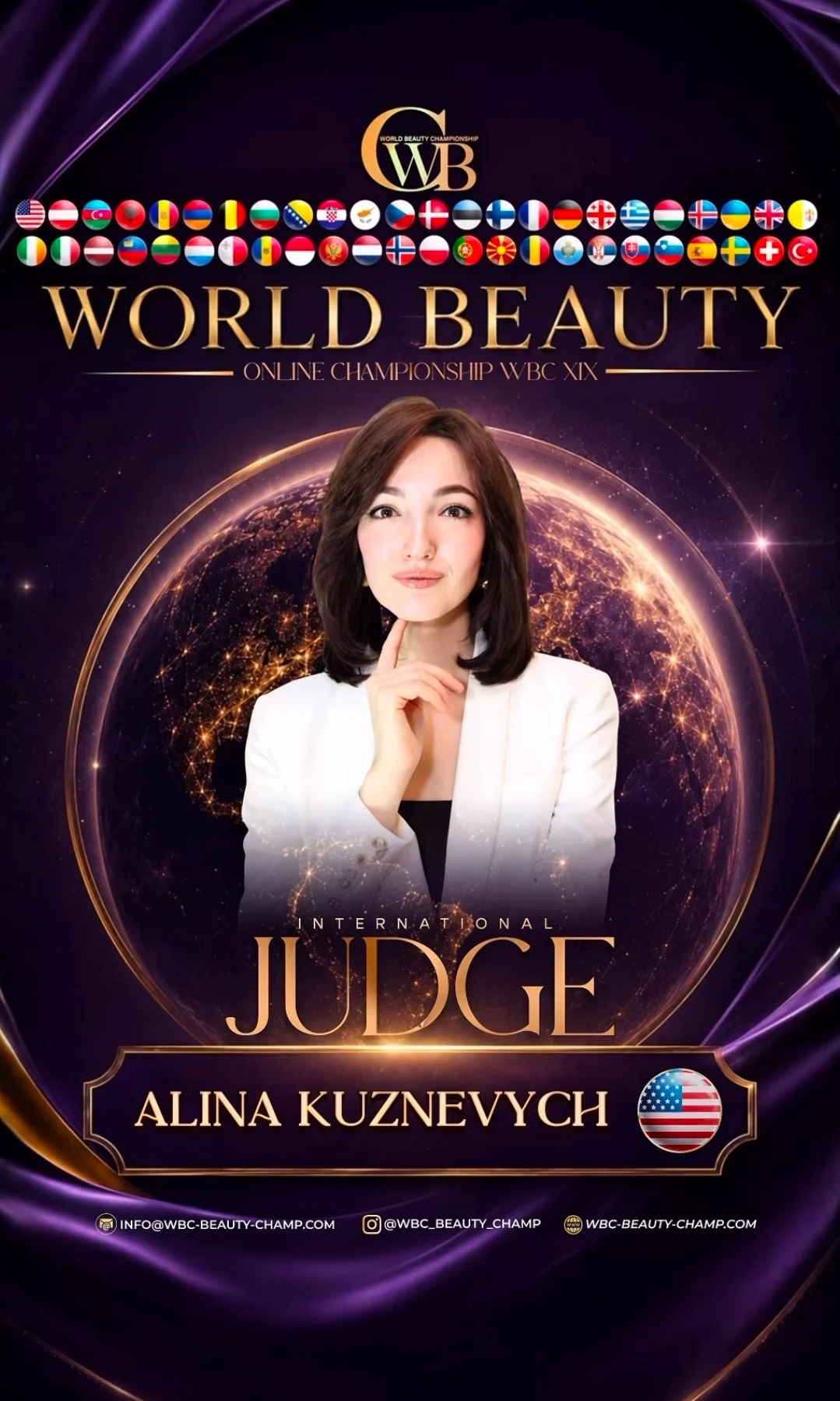 Alina Kuznevych — WBC judge banner, season 19