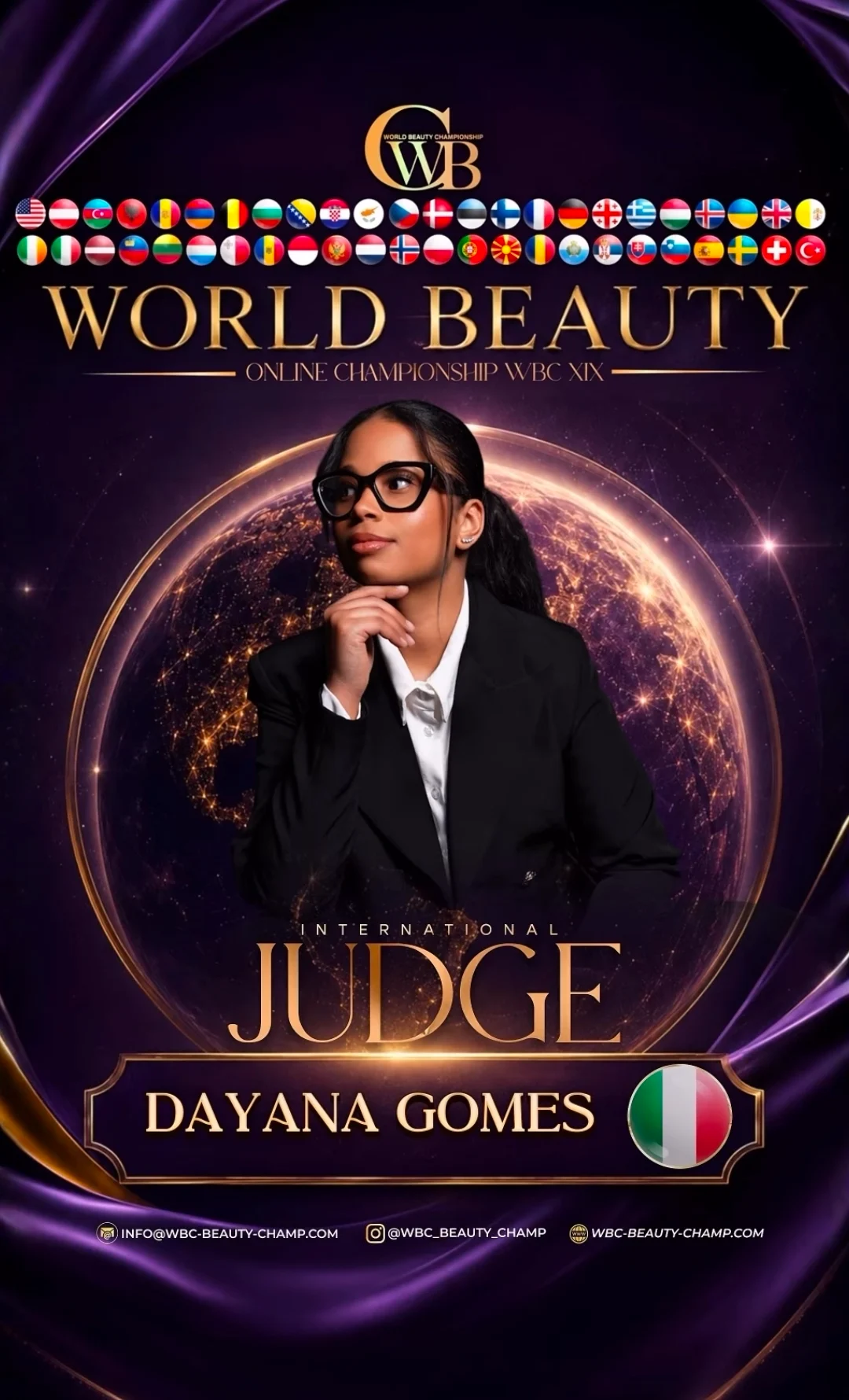 Dayana Gomes — WBC judge banner, season 19