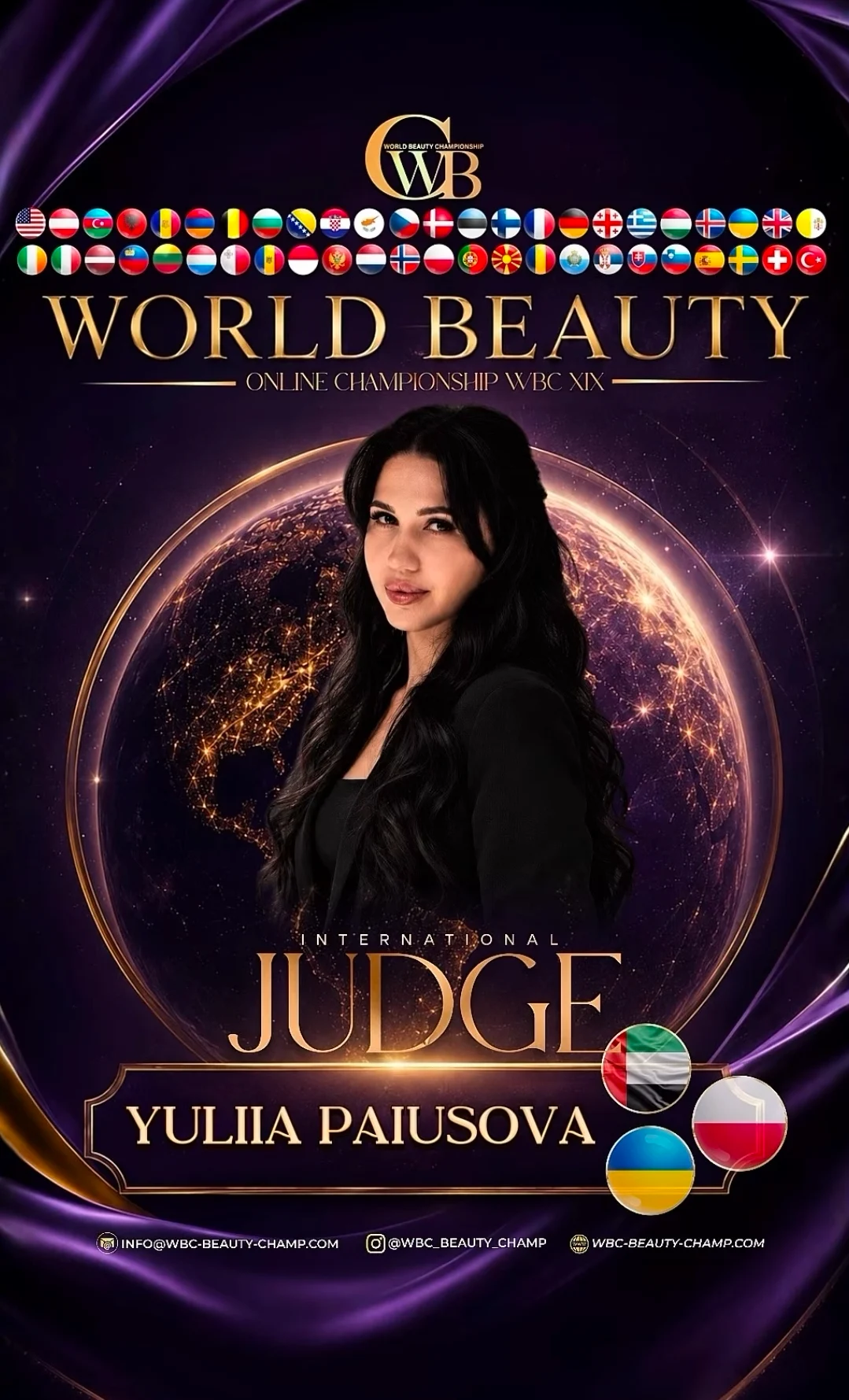 Yuliia Paiusova — WBC judge banner, season 19