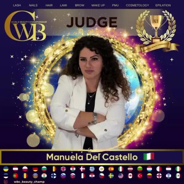 Manuela Del Castello — WBC judge banner