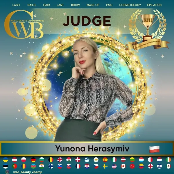 Yunona Herasymiv — WBC judge banner
