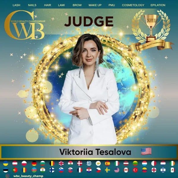 Viktoriia Tesalova — WBC judge banner