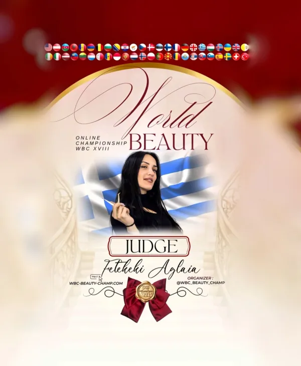 Feketéné Aglaia — WBC judge banner