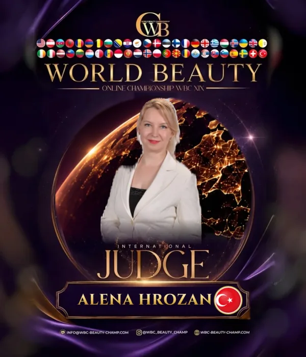 Alena Hrozan — WBC judge banner